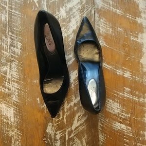Alfani Black Leather Heels Size 9